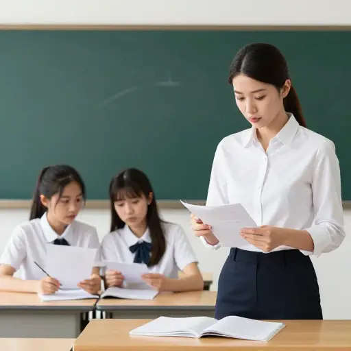 老师没有意识到作弊行为就在她眼皮底下发生。
