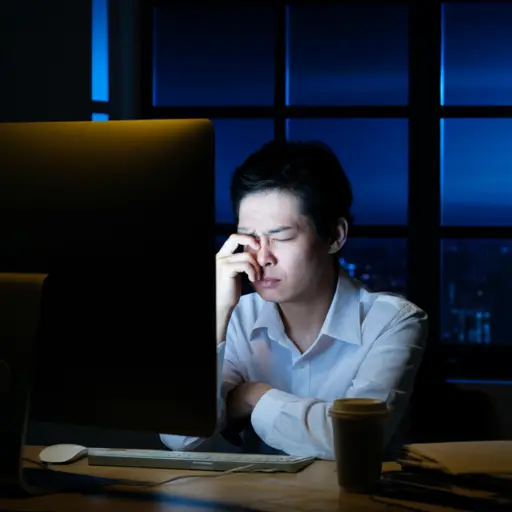 熬夜工作可能会危及你的健康。