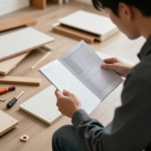 在组装家具前，我需要把说明书弄清楚。