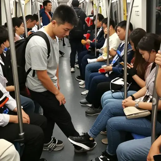 对不起，我不是故意踩到你的脚。