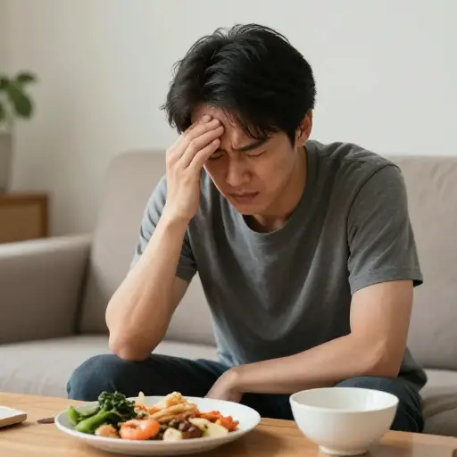 我开始感到不舒服时就没胃口了。