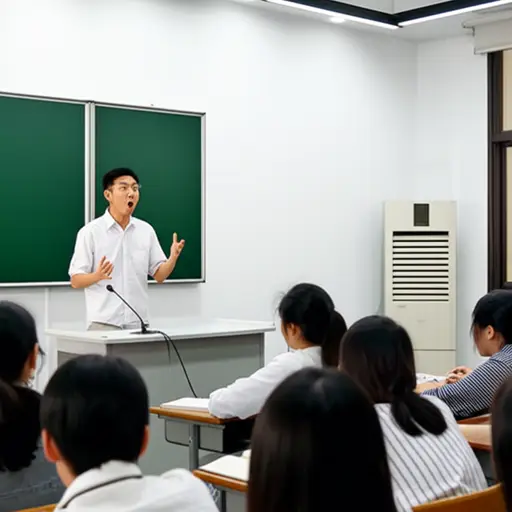 老师在嘈杂的教室里大声吼出作业要求。