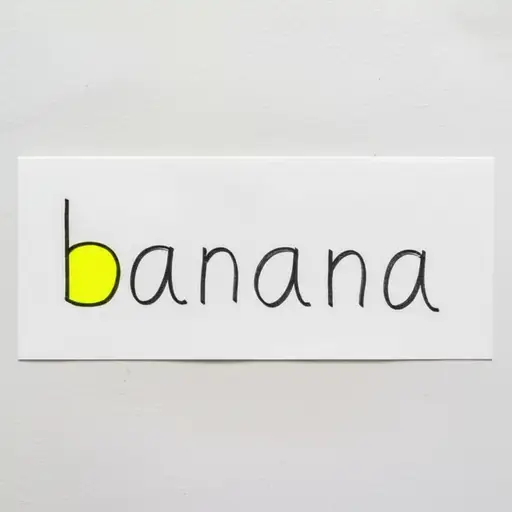 字母'b'在'banana'这个单词的开头。