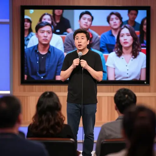 这位喜剧演员的幽默在电视上并不总是传达得好。