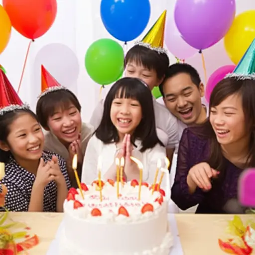 她在生日派对上为朋友们唱了一首歌。