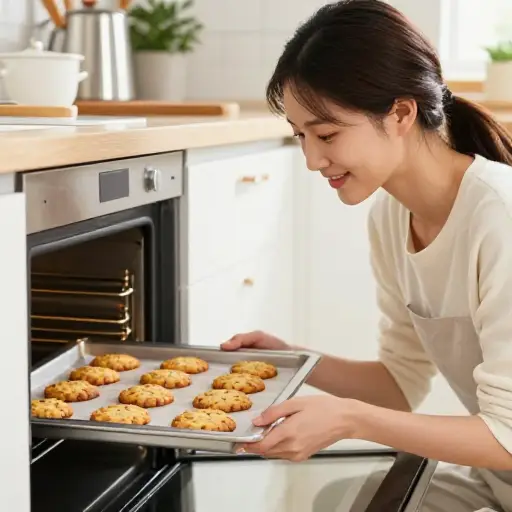 她的嫂子烤的饼干非常好吃。