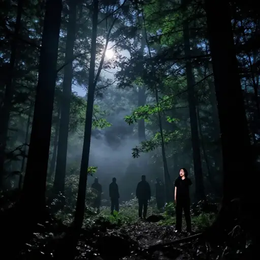 许多人相信夜晚有幽灵出没于附近的森林。