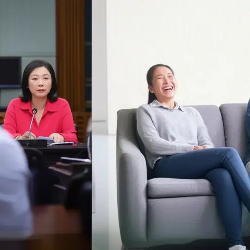 她在公开场合很严肃，但私下里是个很有趣的人。