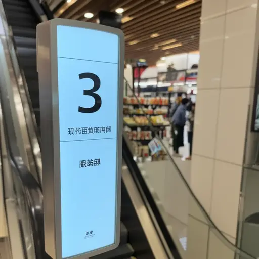 这家百货商店的服装部在三楼。