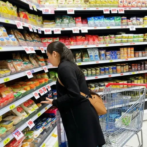 超市里的食品价格最近上涨了不少。