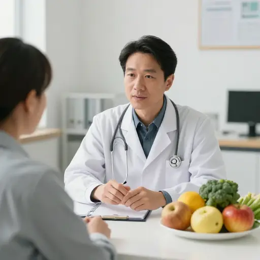 医生强调了健康饮食的重要性。