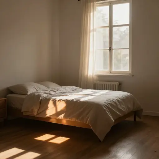 清晨的阳光会把我唤醒。