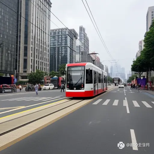 电车是这个城市最方便的公共交通方式之一。
