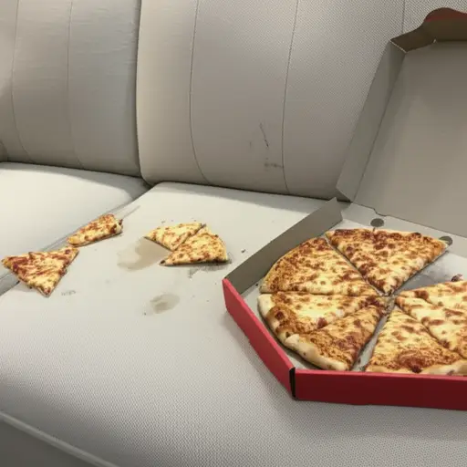 请不要把食物放在沙发上，会弄脏的。