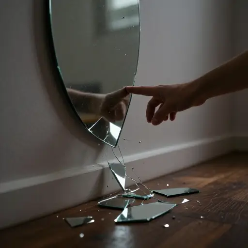 据说打破镜子会带来七年的厄运。