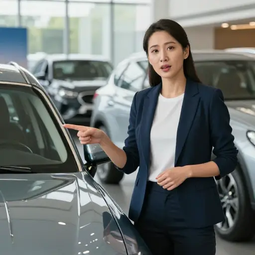 她试图说服我，我需要一辆新车。
