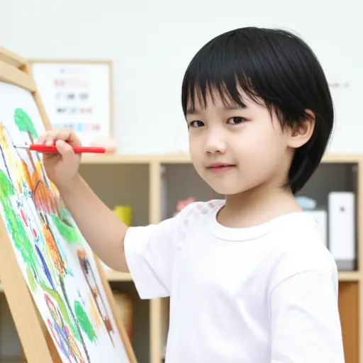 那个孩子是个天才画家，五岁时就能画出令人惊叹的作品。