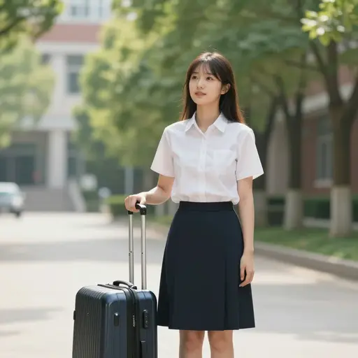 一年后，她转学到了另一所大学。