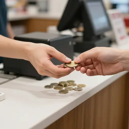 她给了我两美元零钱。
