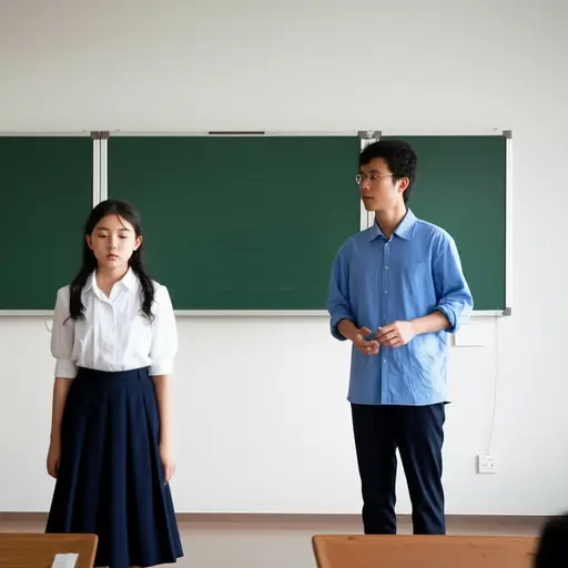 她只是机械地重复着老师的话，根本不理解其中的意思。