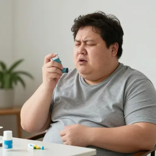 他肥胖，患有哮喘、腹泻，还遭受严重的近视。