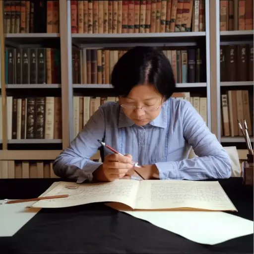 她是一位研究中国古代文学的学者。