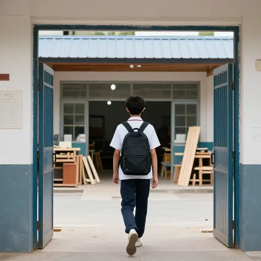 他15岁离开学校去学一门手艺。