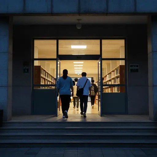 图书馆在公共节假日会早关门。