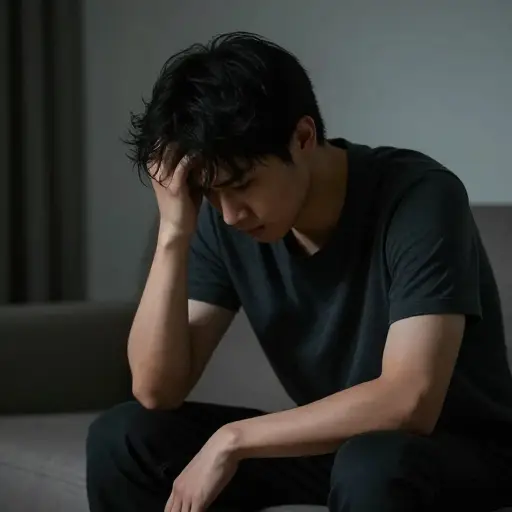 听到坏消息后，他感到特别情绪低落。