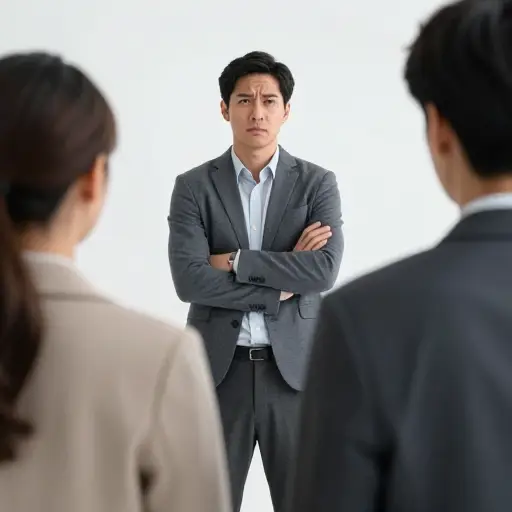 他看见他们在一起说话，就妄下结论。