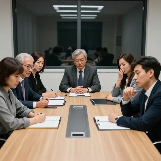 会议无聊得要命，但我们都只能逆来顺受。