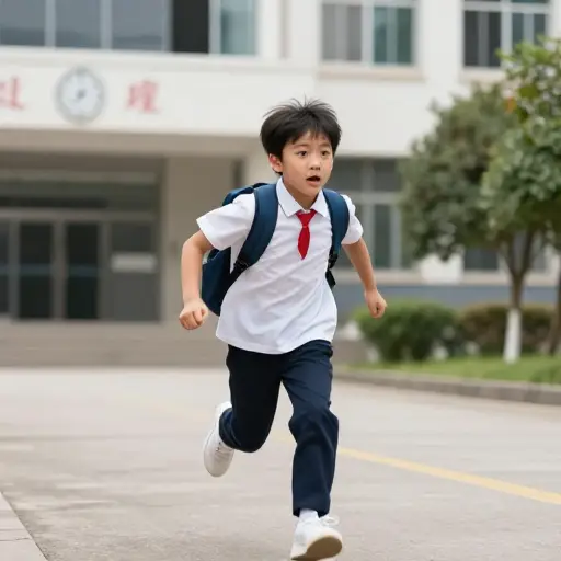 我上学总是迟到。