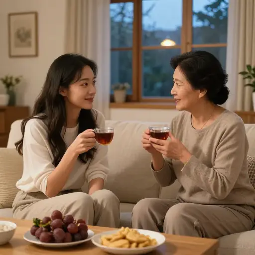 她会留在她母亲家直到我回来。