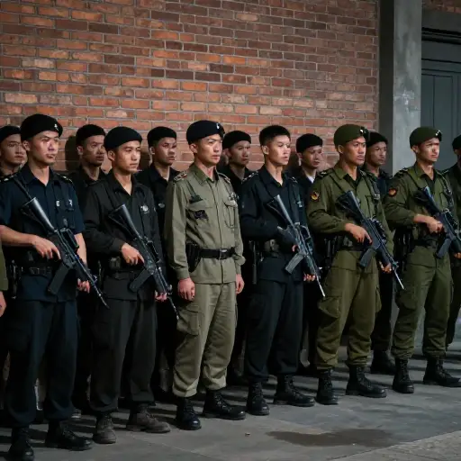 士兵们让我们靠墙排成一排，我以为他们要枪毙我们。