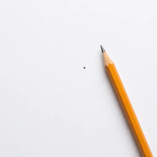 铅笔在纸上留下了一个记号。