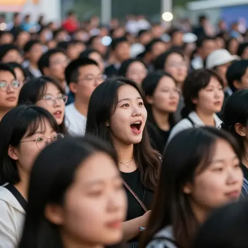 场面如此盛大且人山人海，她感到非常激动。