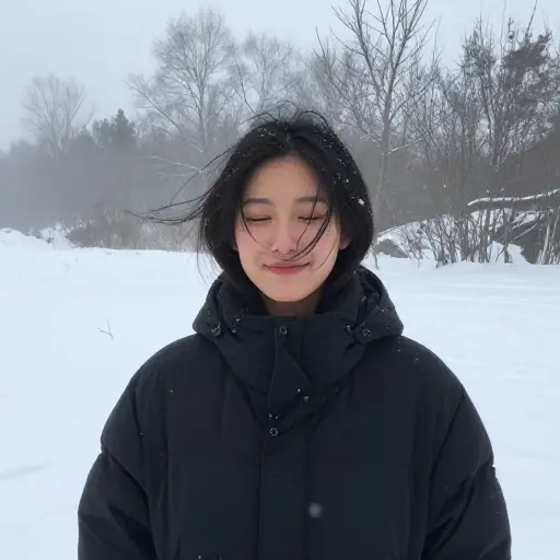 清爽的冬季空气让我脸上感到清新。