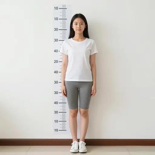 她身高五英尺三英寸。