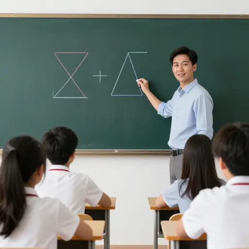 老师通过不同的颜色标记帮助学生理解这两个概念的区分。