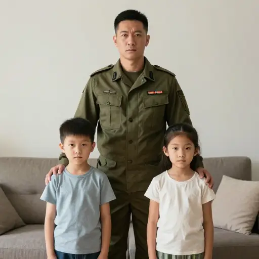 作为一名军官，我父亲对我和我姐姐相当严格。