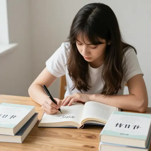 她在她所有的书上都写了自己的名字。