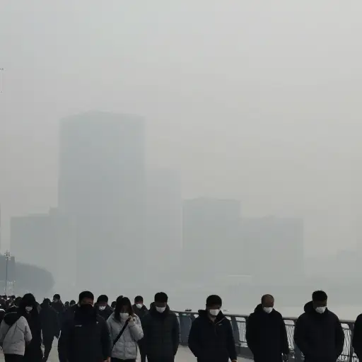 浓重的烟雾导致呼吸困难，并引发了健康警告。