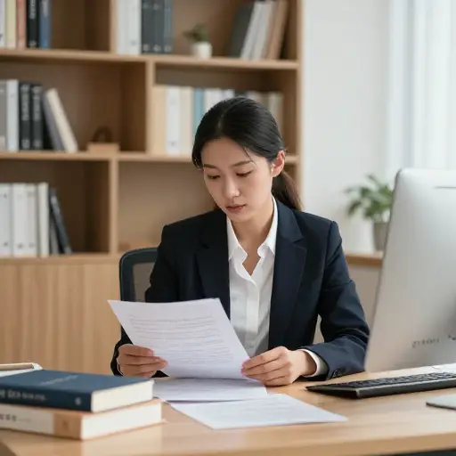 她是一家出版公司参考部门的高级编辑。