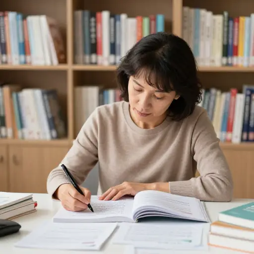 她利用多年的教学经验来编写这本教科书。