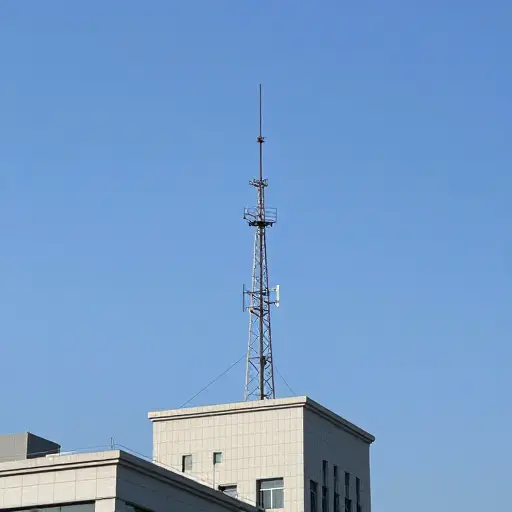 这家广播电台安装了一根新天线，以向整个区域传输更清晰的信号。