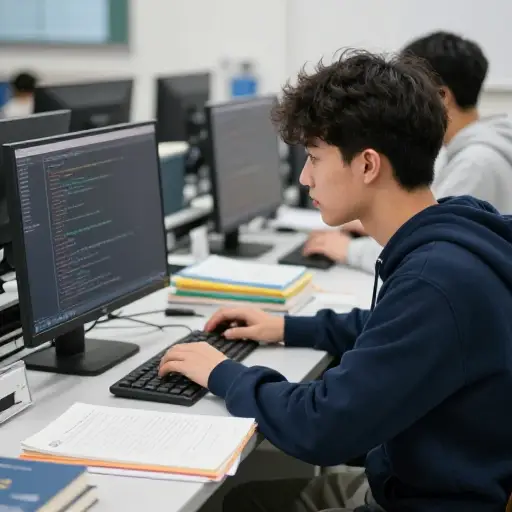 在大学时，我主修计算机科学。