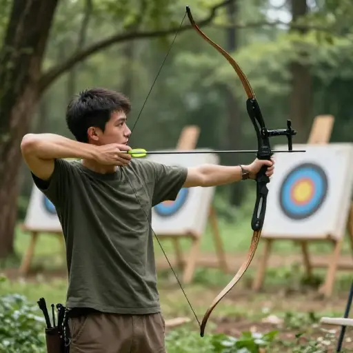 他非常喜欢射击，经常去森林里练习。
