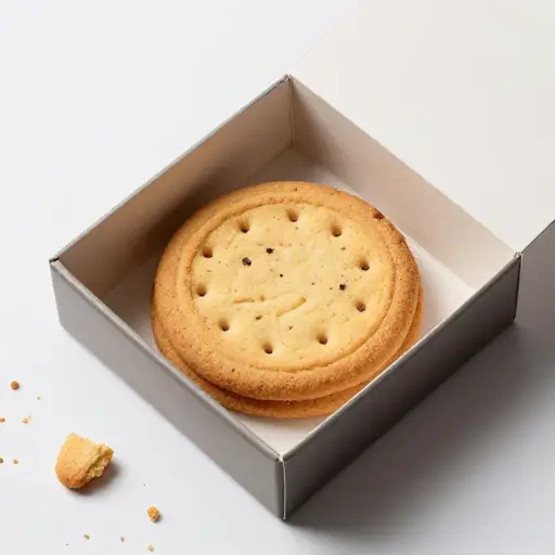 这个盒子里只剩下一块饼干了。