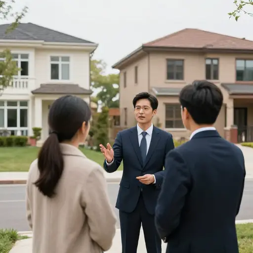昨天房产中介带我们看了三套房子。