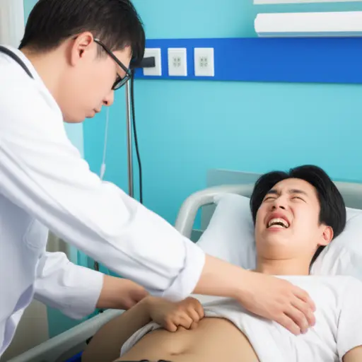医生诊断他患有急性阑尾炎，需要立即手术。